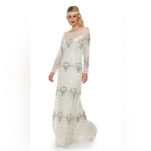 White Sequin Embellished Cocktail Dress